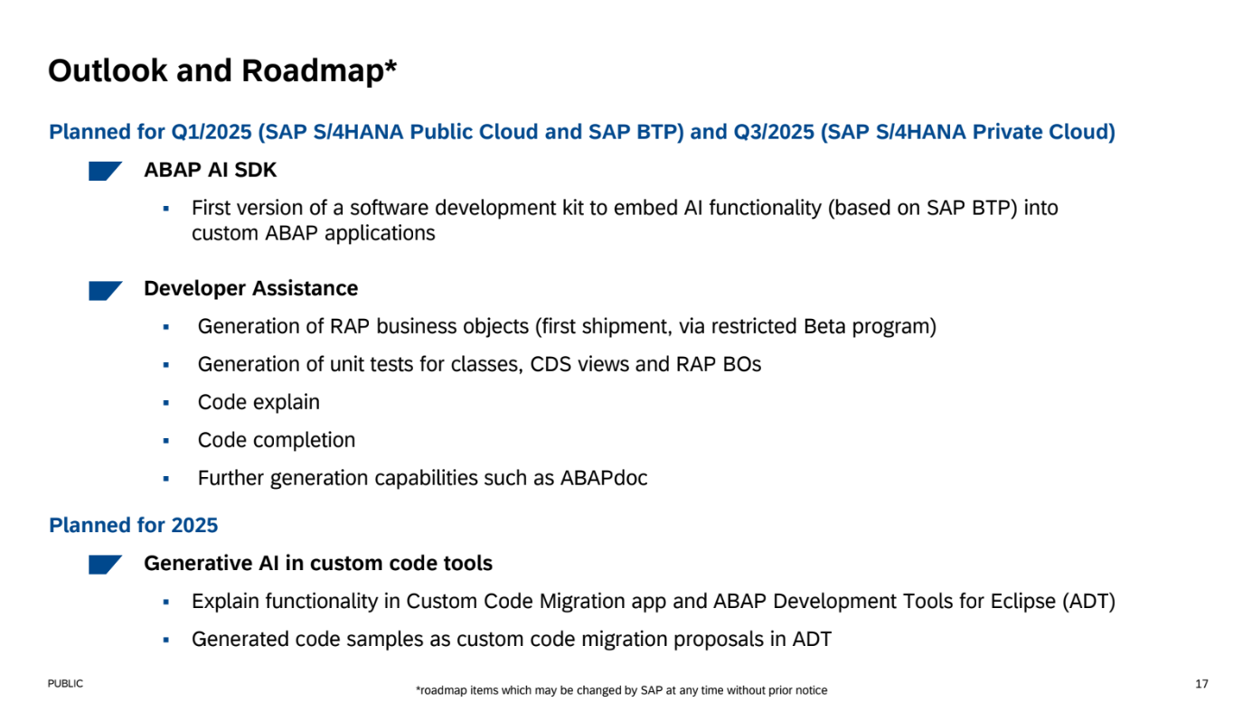 Roadmap