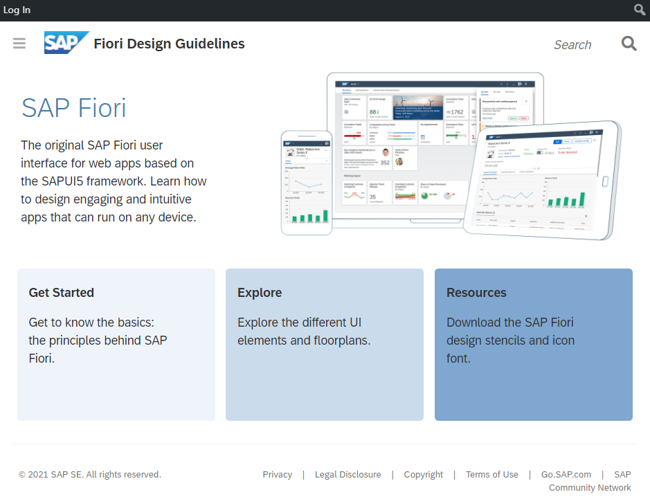 Fiori Design Guidelines Entry Screen
