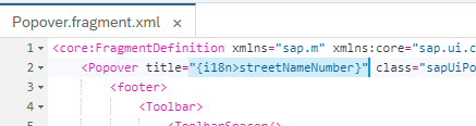 i18n example XML View